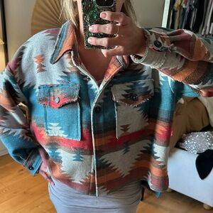 Aztec print jacket